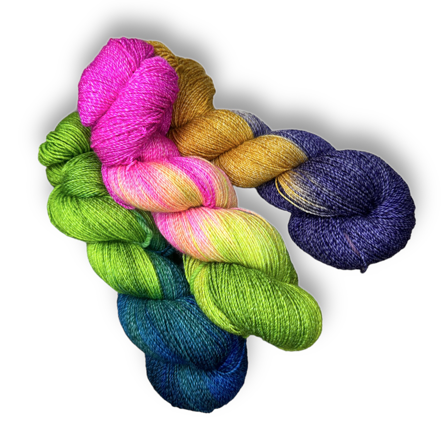 Sockenwolle  Cotton 4-fach (handgefärbt)